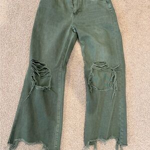 Altar'd State Olive Flare Jeans